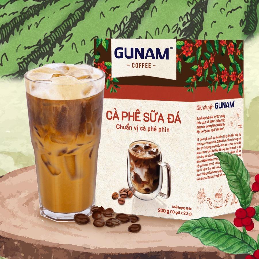 Cà phê sữa đá Gunam