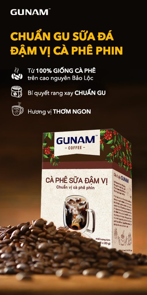 Cà phê sữa đậm vị GUNAM