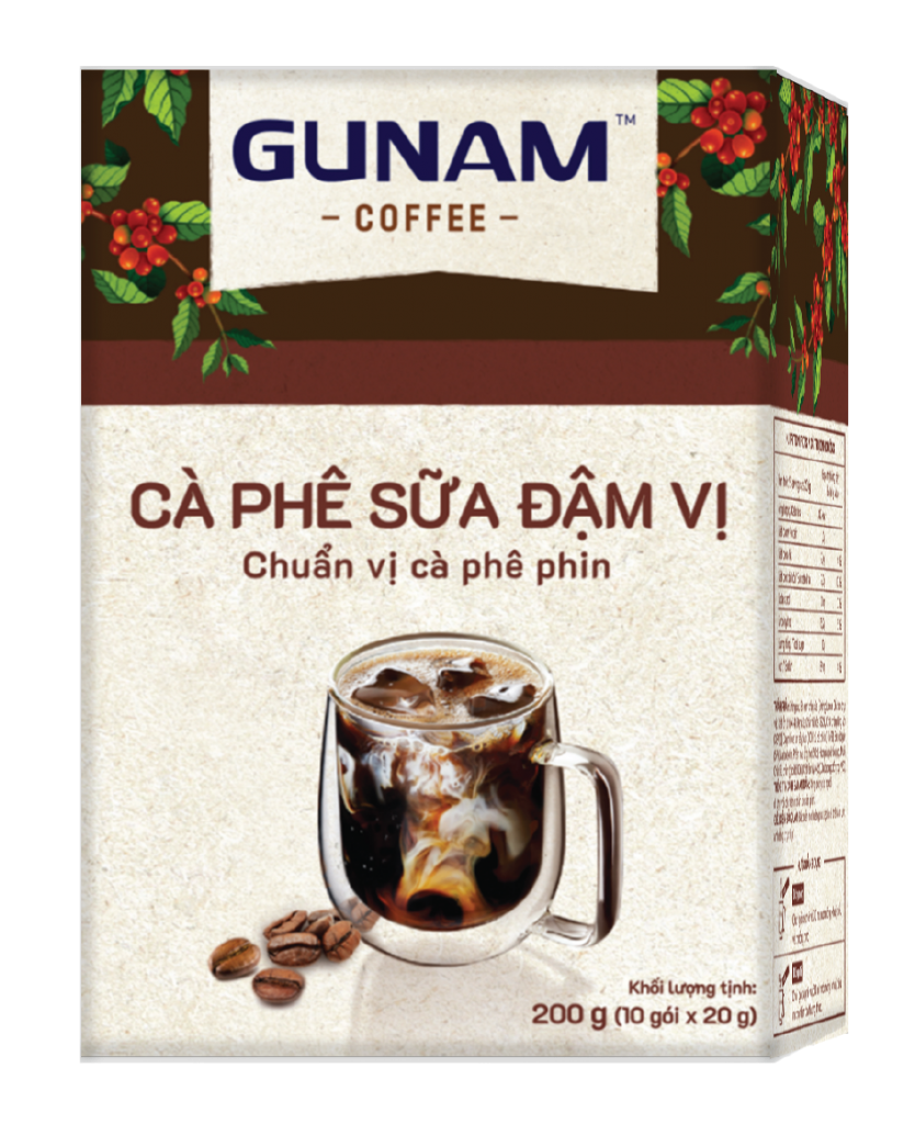 Cà phê sữa đậm vị GUNAM